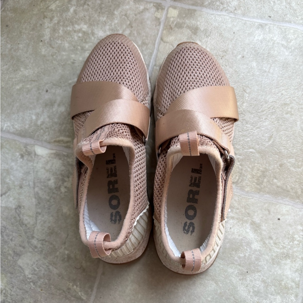 Sorel Blush Pink Knit Slip-On Sneakers - Picture 2 of 8